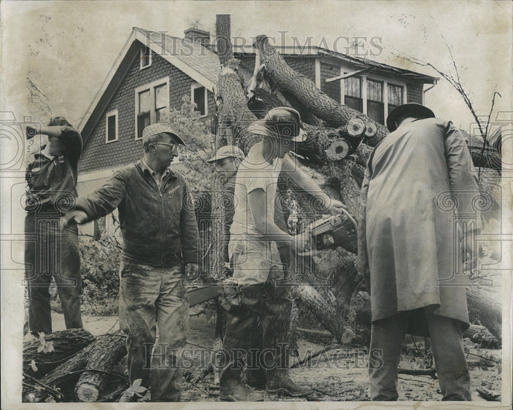 1959 Press Photo Ann Arbor Storms At Michigan Area - Historic Images