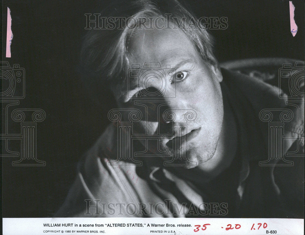 1981 Press Photo William Hurt Altered States Warner Bros scene - Historic Images