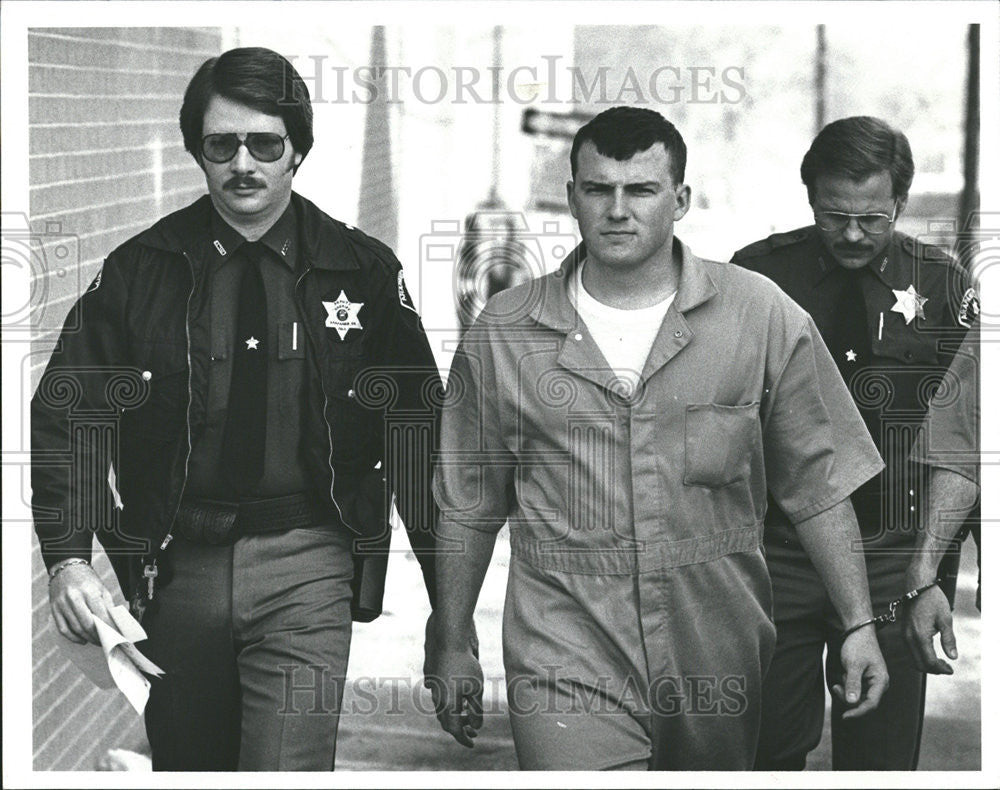 1984 Press Photo Ronald Wayne Hovermale Littleton District Court crime arrest - Historic Images