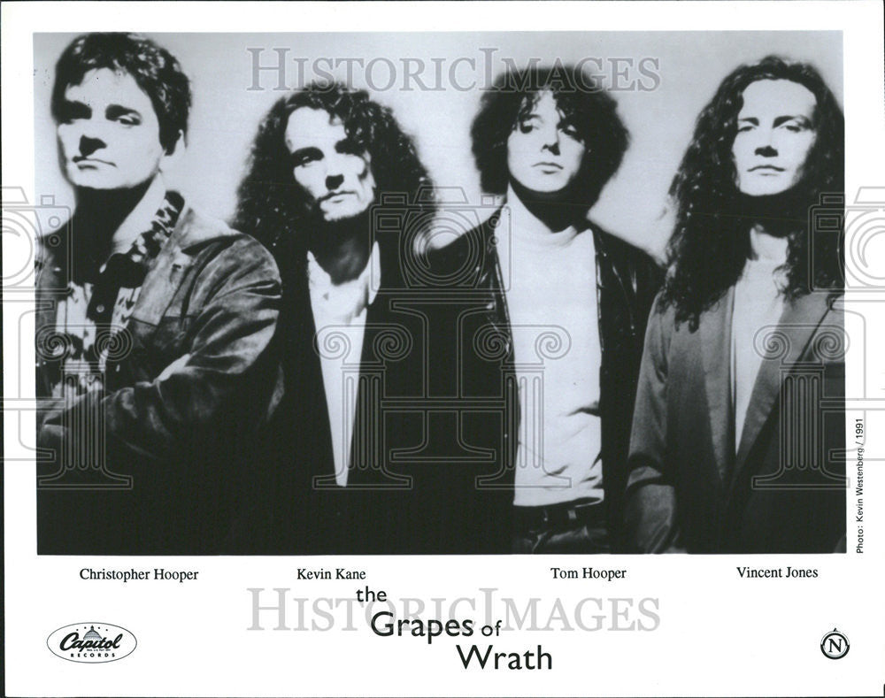 1991 Press Photo Grapes Wrath musical group Christopher Hooper Kevin Kane Hooper - Historic Images