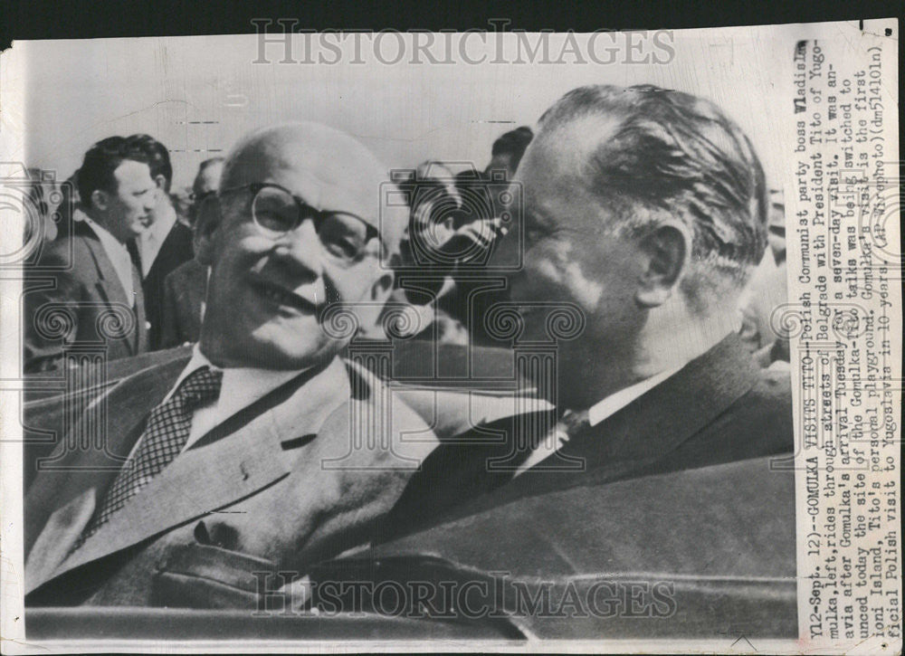 1957 Press Photo W?adys?aw Gomu?ka Polish Communist Leader Politician Poland - Historic Images
