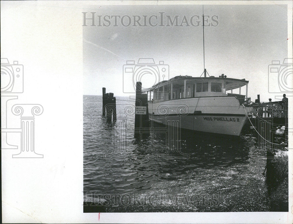 1969 Press Photo Boat Pinellas Bamford Sea Rope Anchor - Historic Images