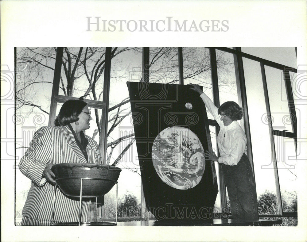 1990 Press Photo Celia Thurston Chris Kerch Hillman Colorado Manumit  artist - Historic Images