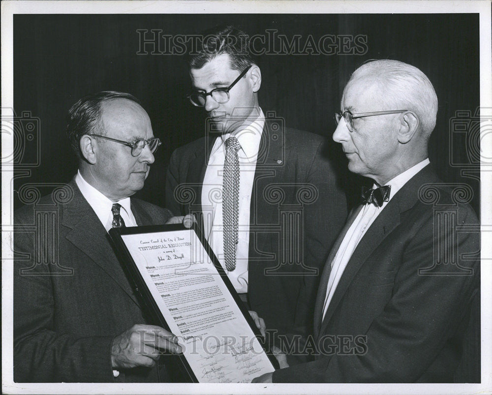 1955 Press Photo Louis Miriani John Dingell Frank Coug - Historic Images