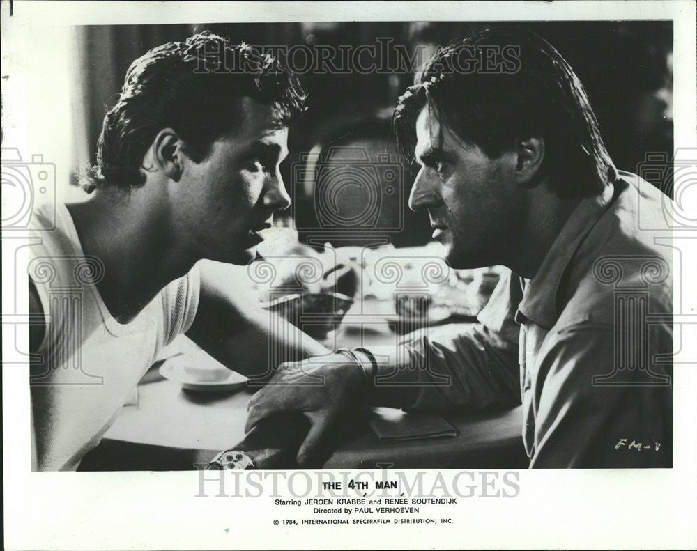 1984 Press Photo Jeroen Krabbe Renee Soutendijk film star 4th Man movie scene - Historic Images