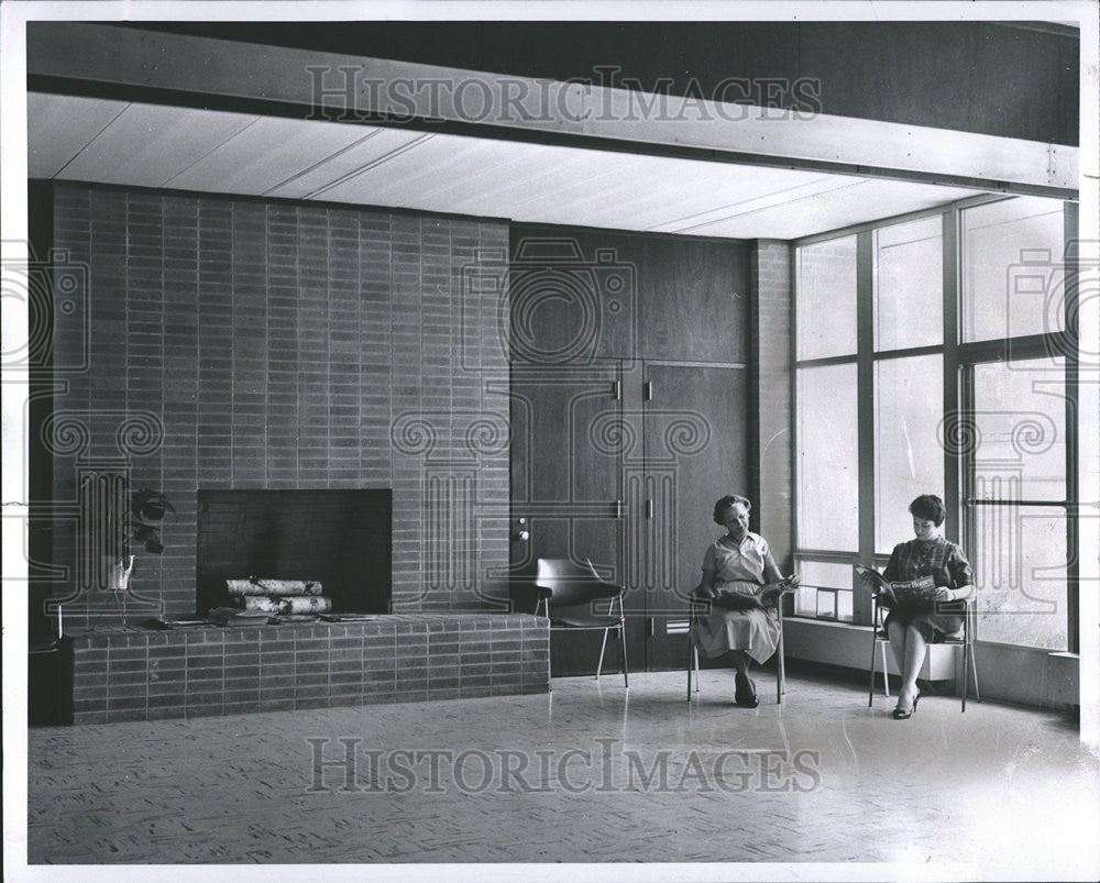 1960 Press Photo INTERIOR NEW WYANDOTTE YCWA MICHIGAN - Historic Images