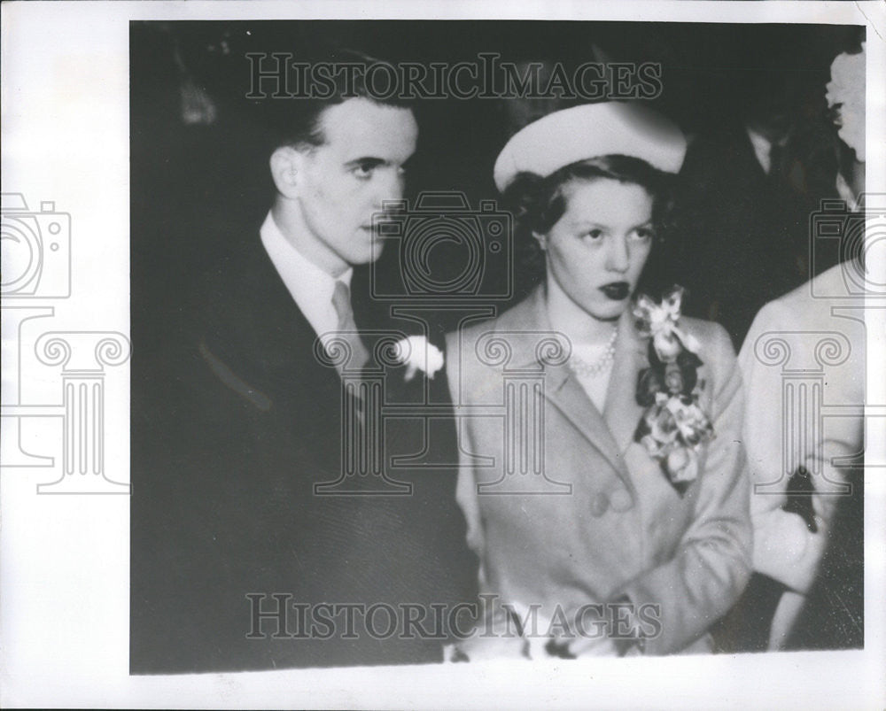 1951 Press Photo Attach Wed Picture John Brien Mrs Marjory Cooper Brien Orphan - Historic Images