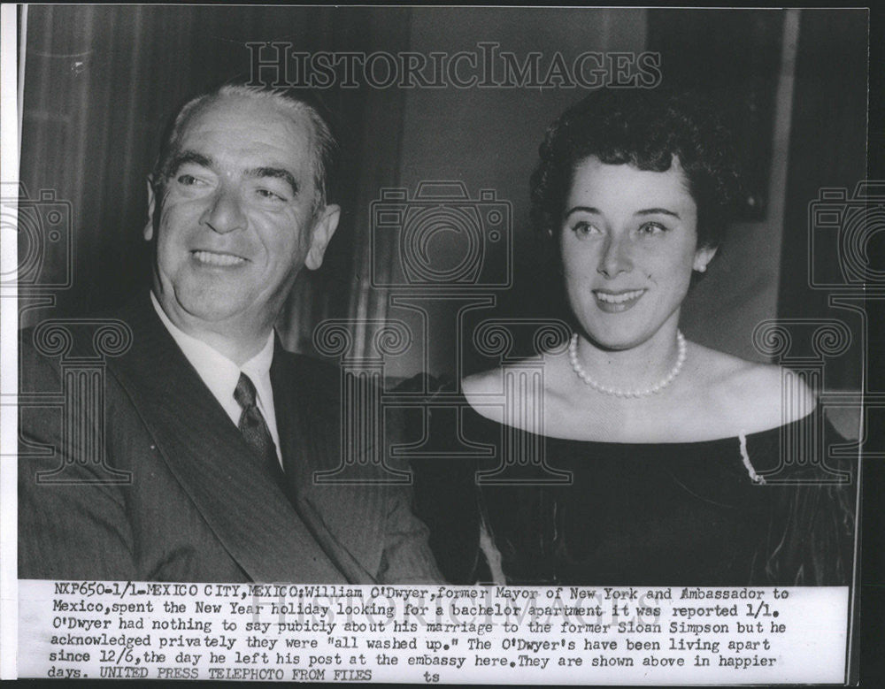 1953 Press Photo William O&quot;Dwyer American Politician &amp; Diplomat - Historic Images