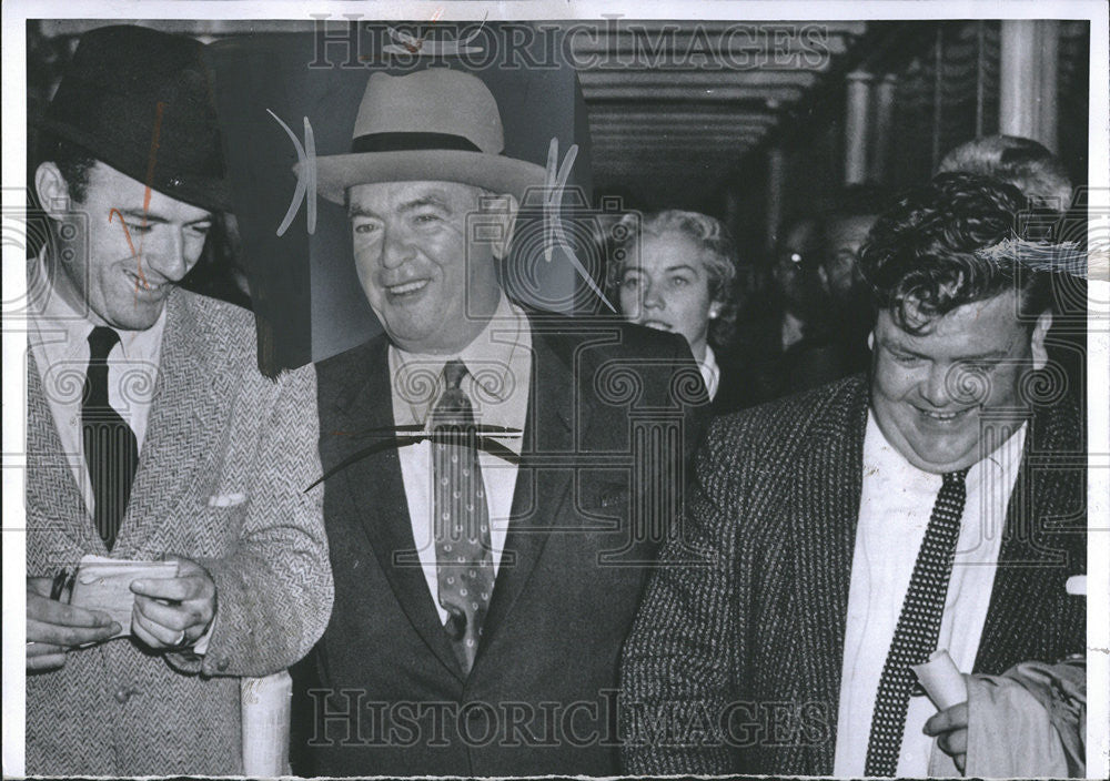 1956 Press Photo William O&#39;Dwyer Mayor New York City County Mayo Ireland Office - Historic Images