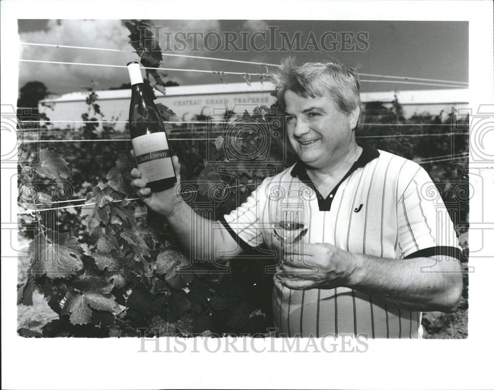 1985 Press Photo Edward O&#39;Keefe American Wine Winemaker &amp; Owner - Historic Images