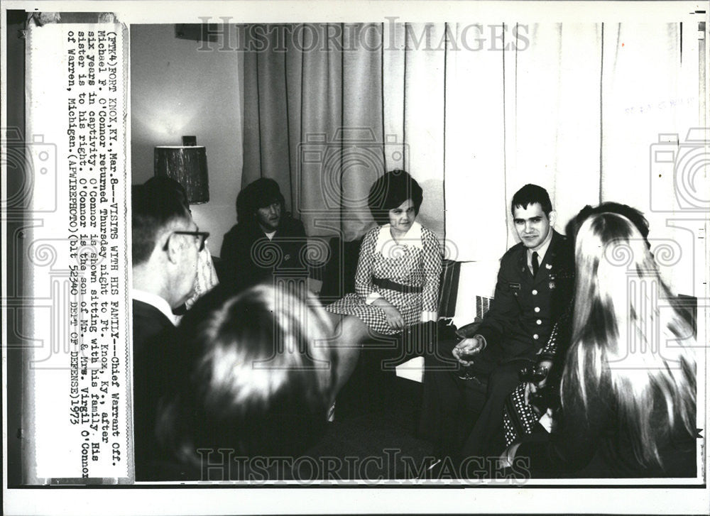 1973 Press Photo Chief Warrant Michael O&#39;Connor Knox Virgil Warren Michigan - Historic Images