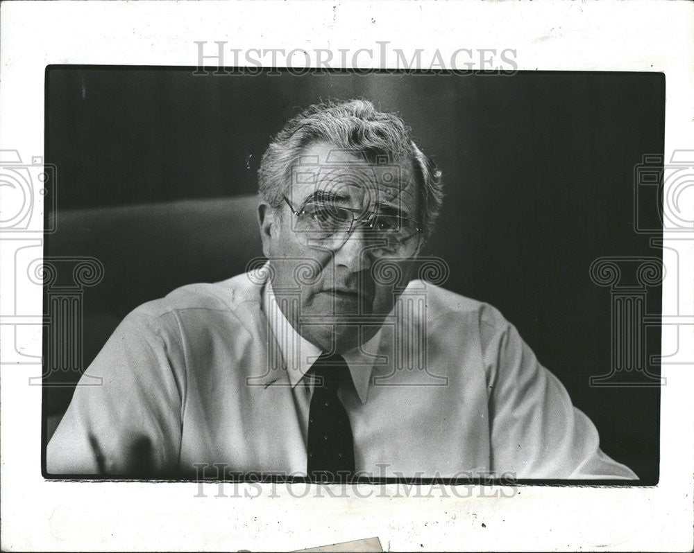 1984 Press Photo Owen Bieber Labor Leader - Historic Images