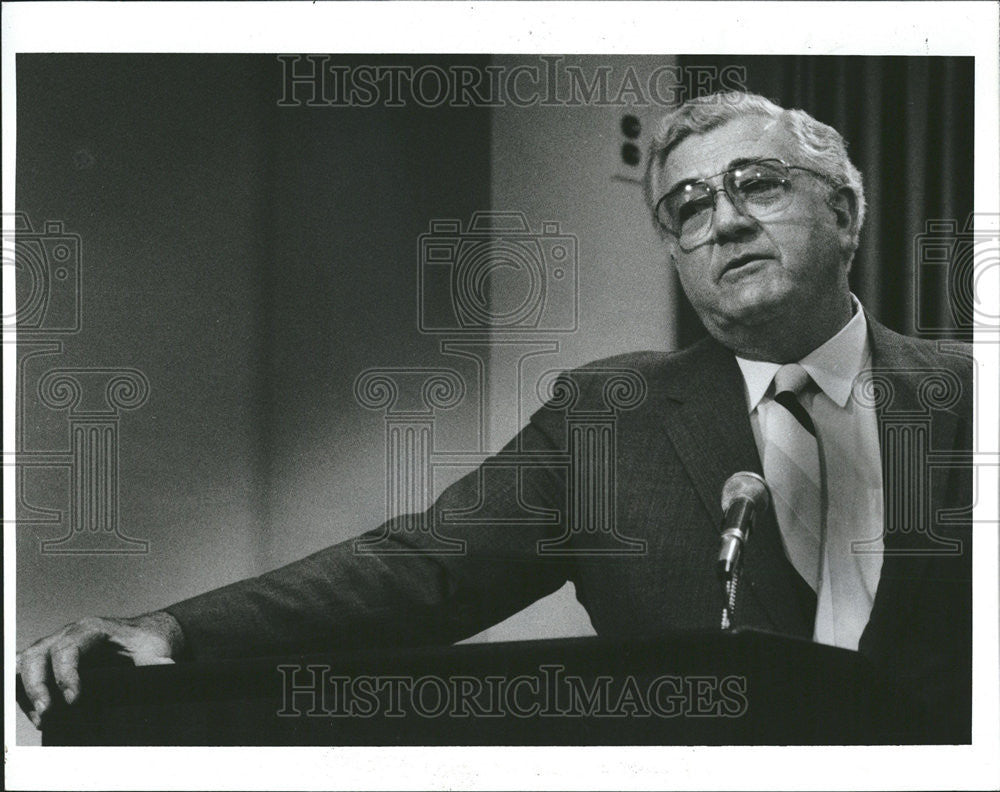 1987 Press Photo Owen Frederick Bieber American Labor Union Activist President - Historic Images