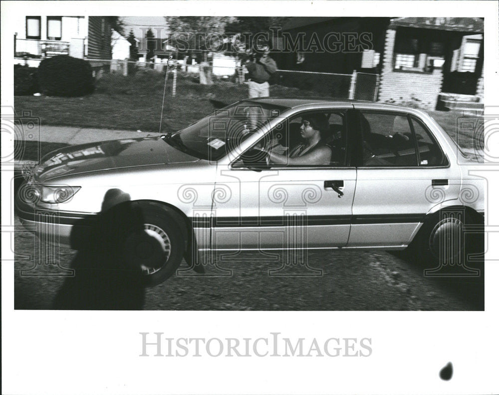 1991 Press Photo Toni Cato Riggs GI Anthony Riggs move Detroit home Mu ...