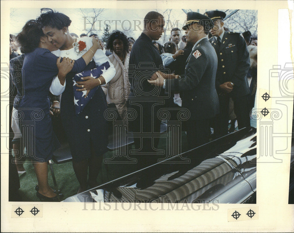 1991 Press Photo Toni Cato Riggs condolences Michael Cato Army officer ...