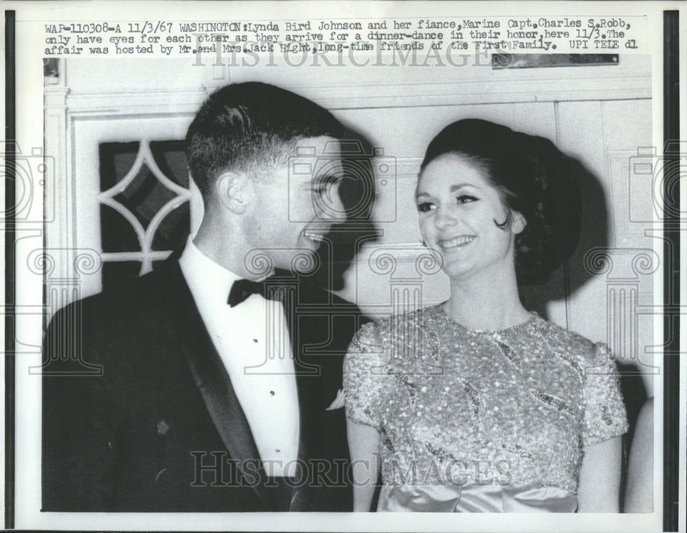 1967 Press Photo Lynda Bird Johnson President Johnson Son - Historic Images