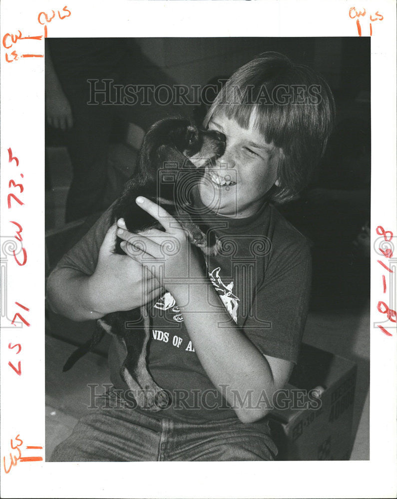 1982 Press Photo Morgan Fitzgerald Middle School Animal Love Day Largo Florida - Historic Images