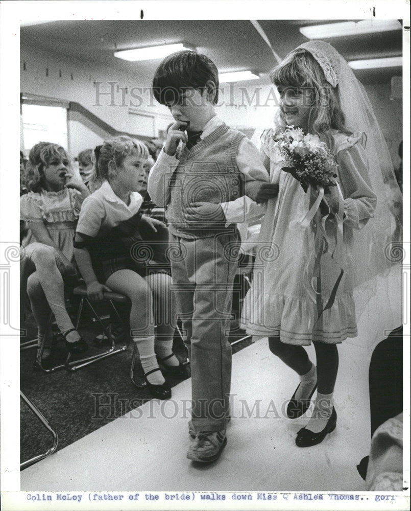 1987 Press Photo Colin McLoy Aslea Thomas Richey Fundamental School - Historic Images