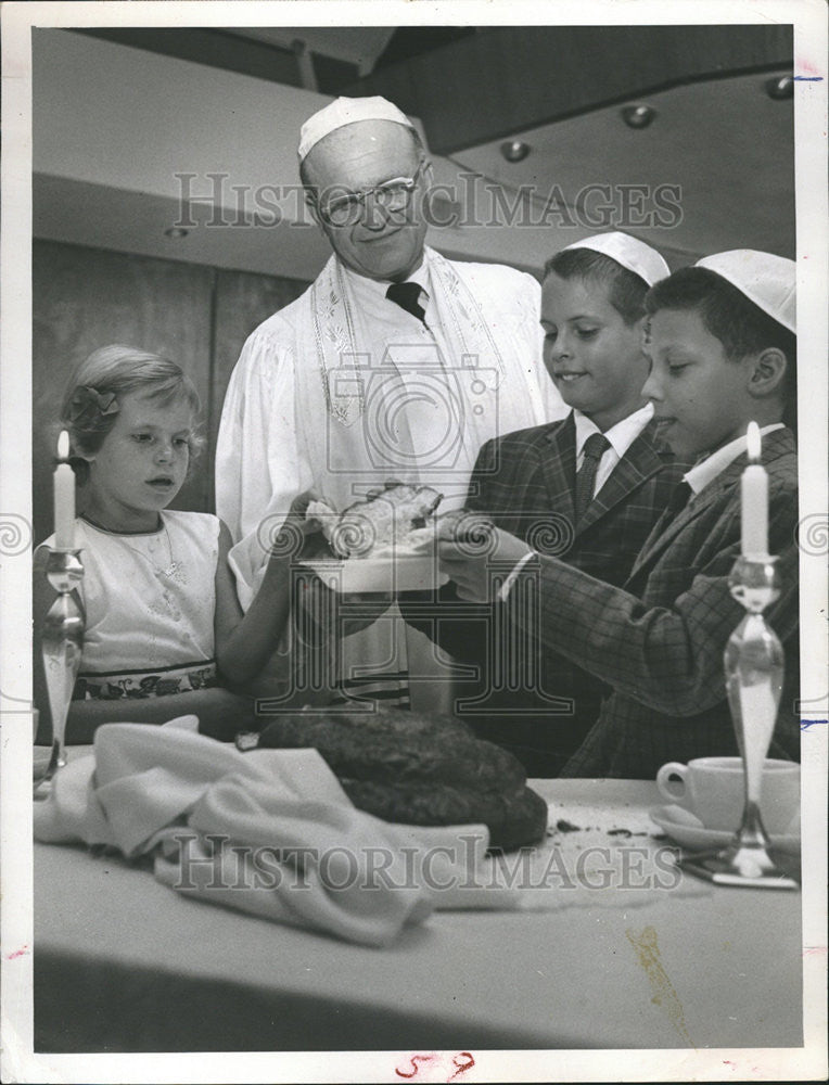 1962 Press Photo Rabbi Morris Chapman Congregation B&#39;Nai Israel Andy Goldblatt - Historic Images