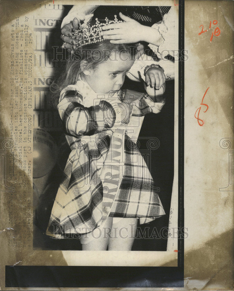 1974 Press Photo Mini Miss United Kingtom - Historic Images