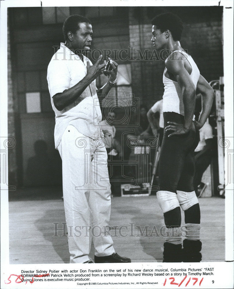 1965 Press Photo Director Sidney Poitier Don Franklin Fast Forward John Patrick - Historic Images