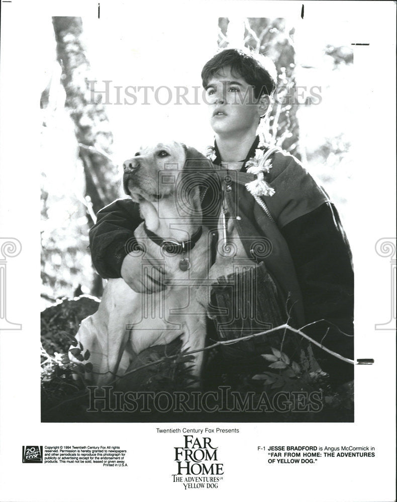 1995 Press Photo Jesse Bradford Angus McCormick Adventures yellow Dog - Historic Images