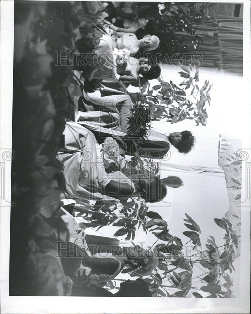 1966 Press Photo Miss Job Corporation Stage Queen Center Beauty Pageant - Historic Images