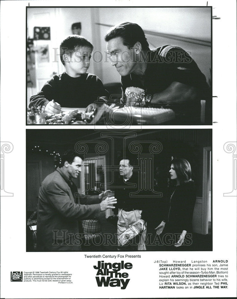 1996 Press Photo Arnold Schwarzenegger,  Jingle All The Way - Historic Images