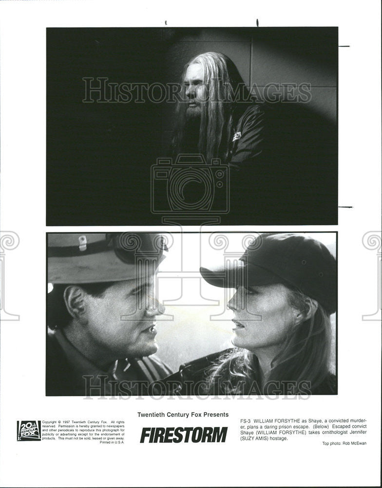 1998 Press Photo William Forsythe Suzy Amis Firestorm - Historic Images