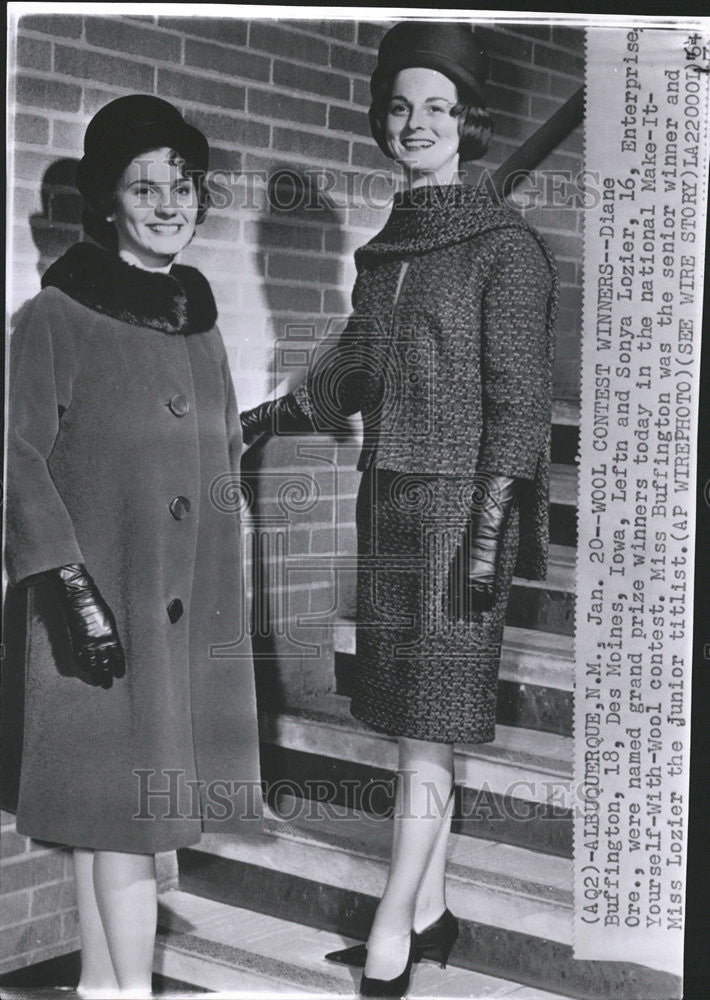 1964 Press Photo Diane Buffington Des Moines grand prize winner Sonya Lozier - Historic Images