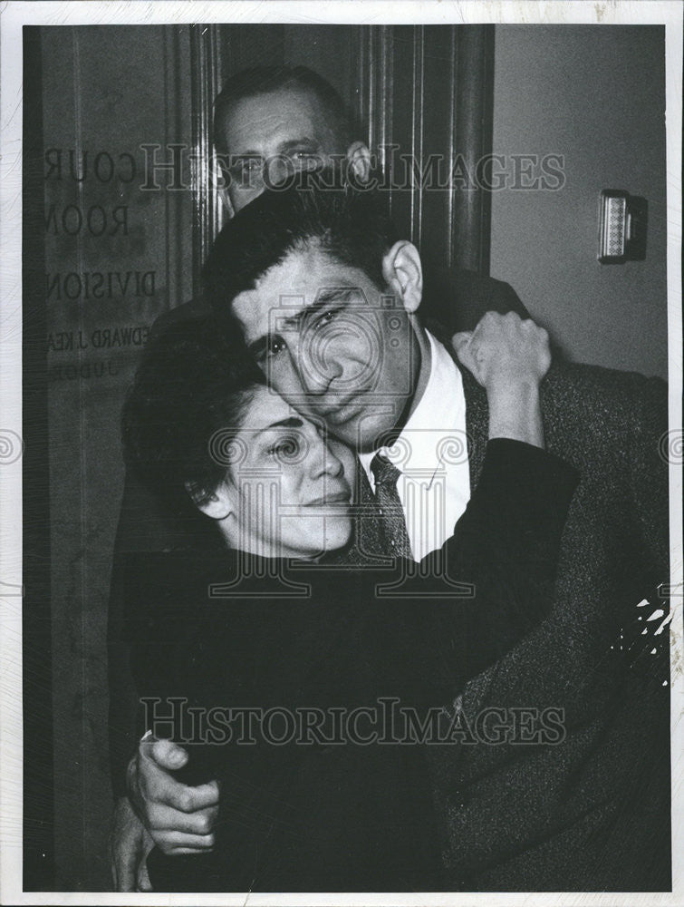 1960 Press Photo Richard A. Lucero, Wife Connie, Denver District Court - Historic Images