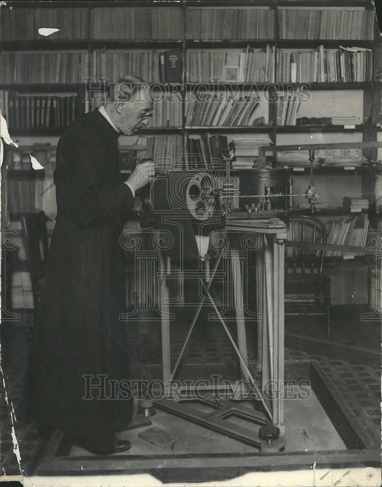 1928 Press Photo Father Armand W. Forstall, Regis College - Historic Images