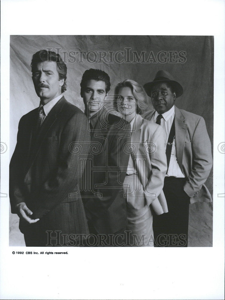 1992 Press Photo Subject Horsley George Clooney Kate Mcneil Fann Body Evidence - Historic Images