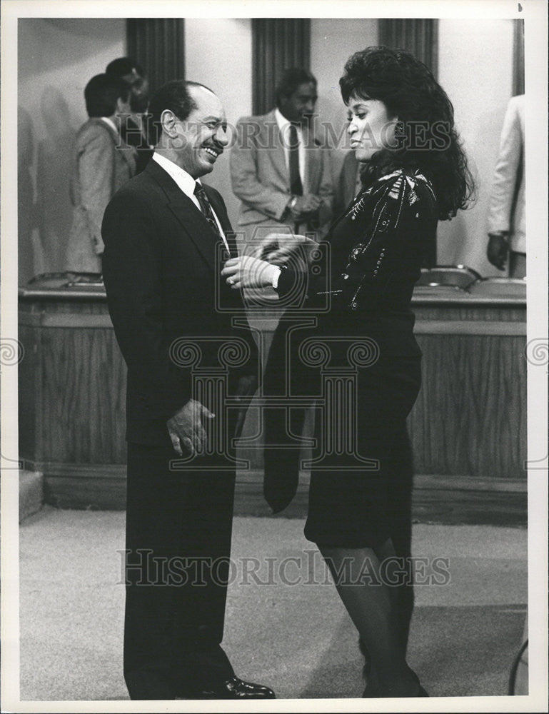 1988 Press Photo Sherman Hemsley Jackee star Amen movie scene NBC Television - Historic Images