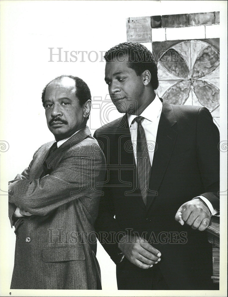 1986 Press Photo Sherman Hemsley Clifton Davis Star new NBC series Amen - Historic Images