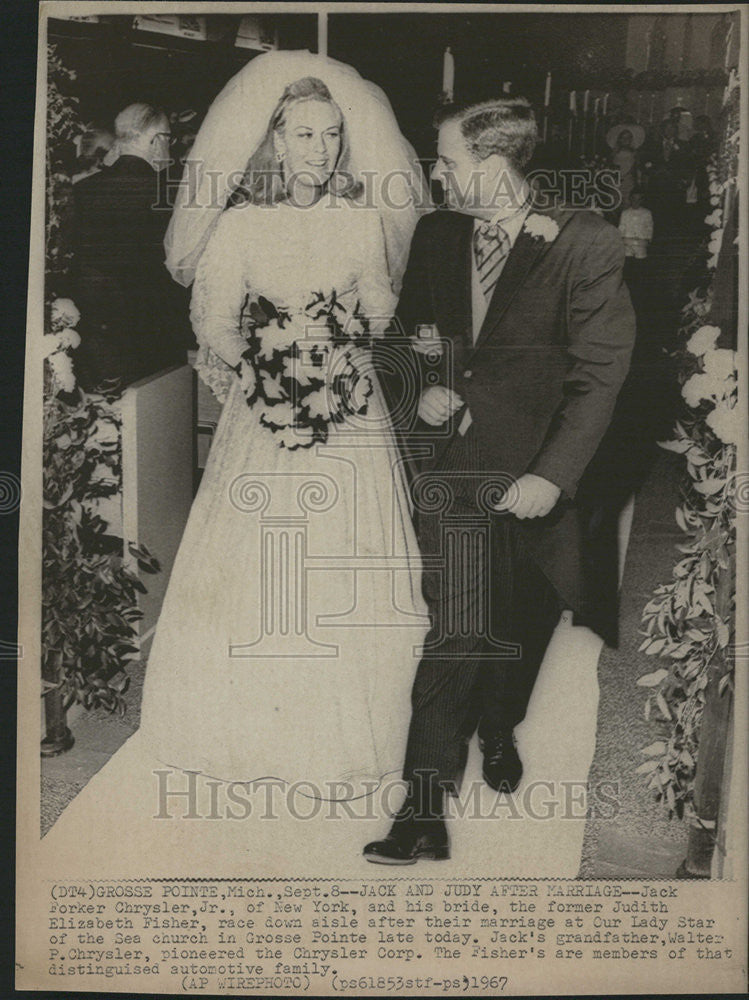 1967 Press Photo Grosse Pointe Jack Forker Chrysler Fisher Judith Elizabeth - Historic Images