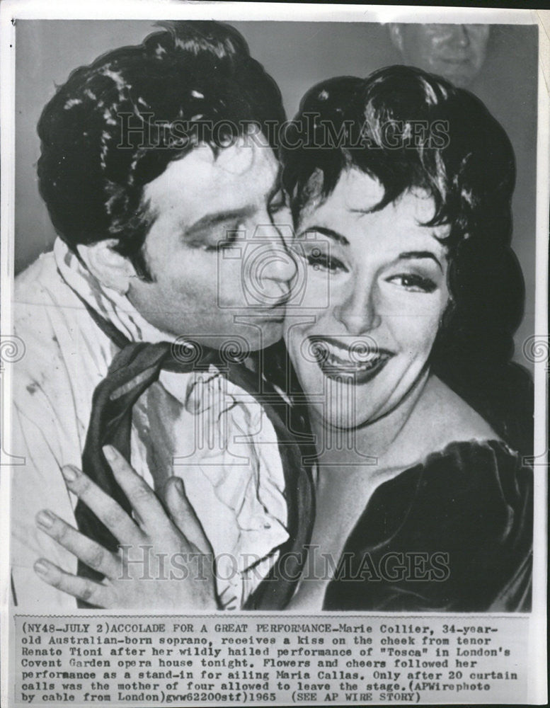 1965 Press Photo Marie Collier Australian born soprano tenor Renate Tioni - Historic Images