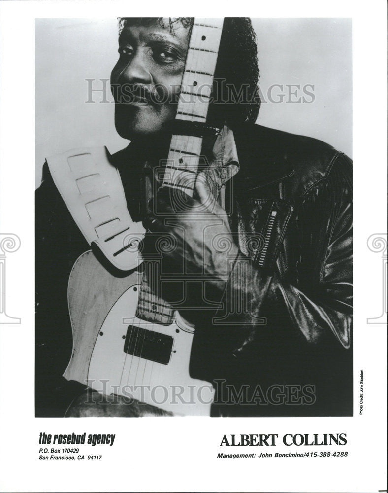 1993 Press Photo Albert Collins electric blues guitarist singer Ice Man Japan - Historic Images