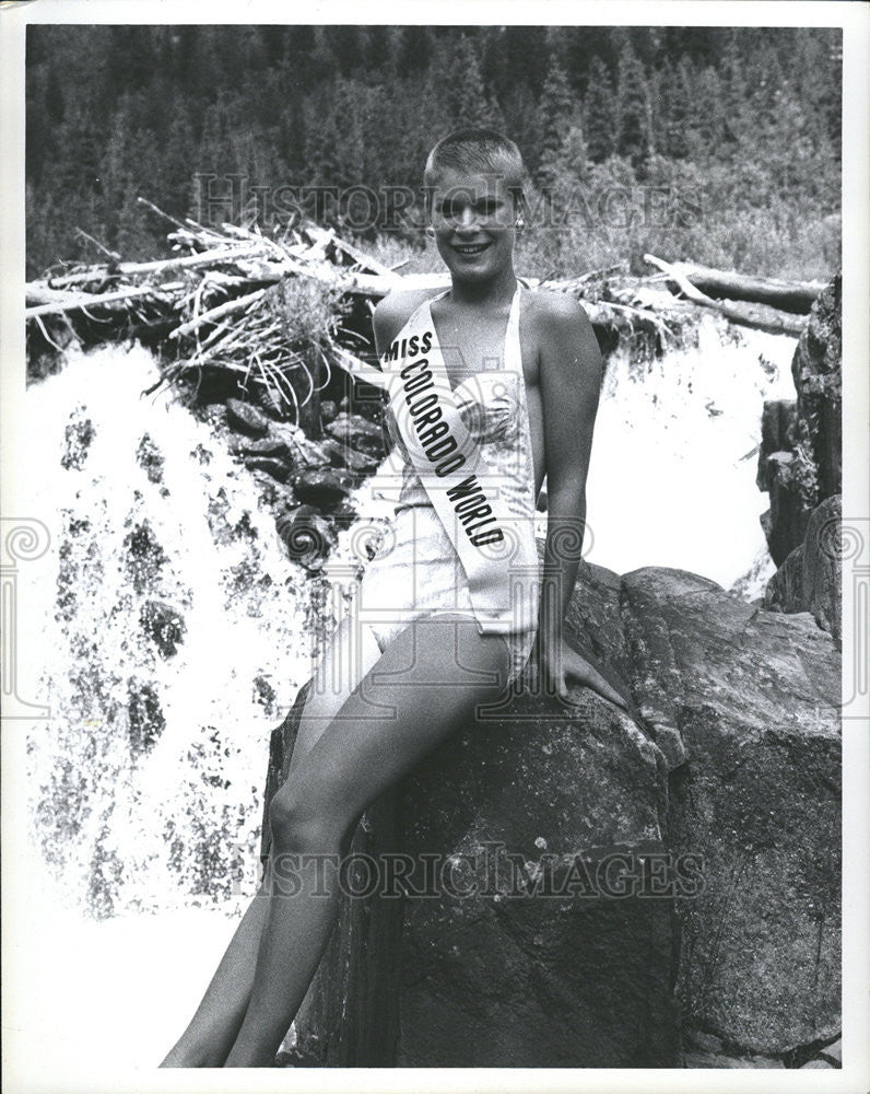 1974 Press Photo Miss Colorado World Sulinda Madsen - Historic Images