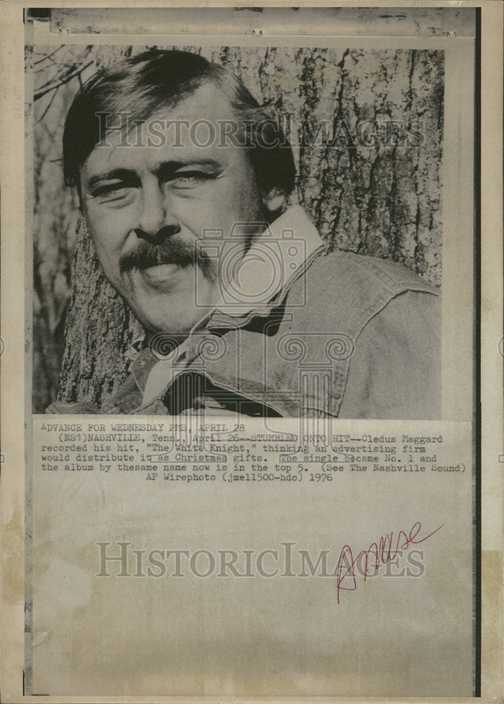 1976 Press Photo Country Music singer Cledus Maggard - Historic Images