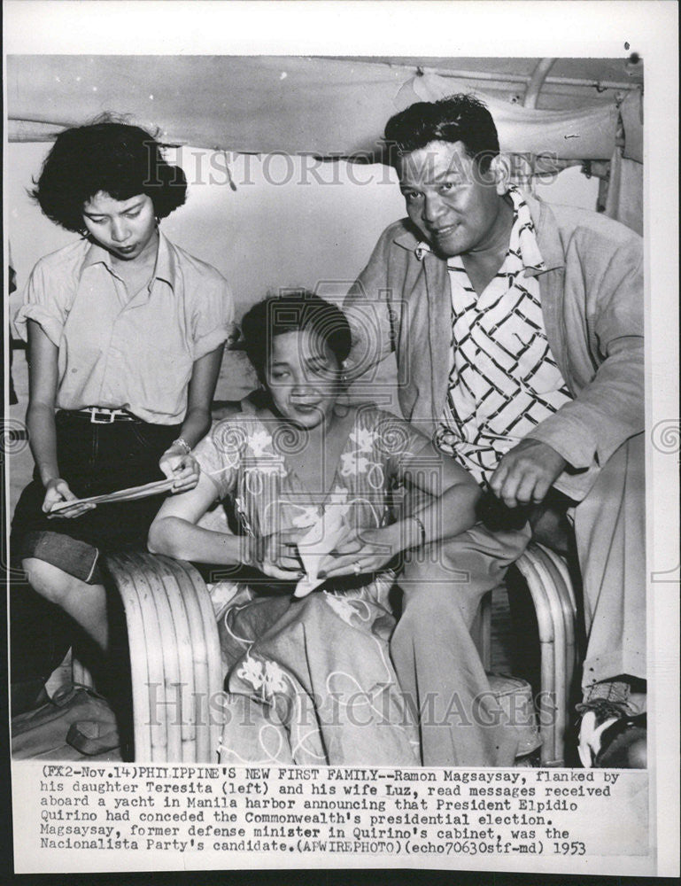 1953 Press Photo Philippine Secretary Of National Defense Ramon Magsaysay - Historic Images