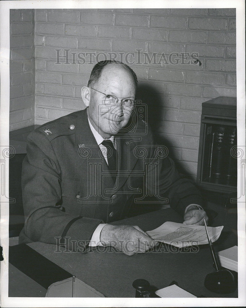 1955 Press Photo Colonel Leroy G. Cooper Staff Judge Advocate - Historic Images