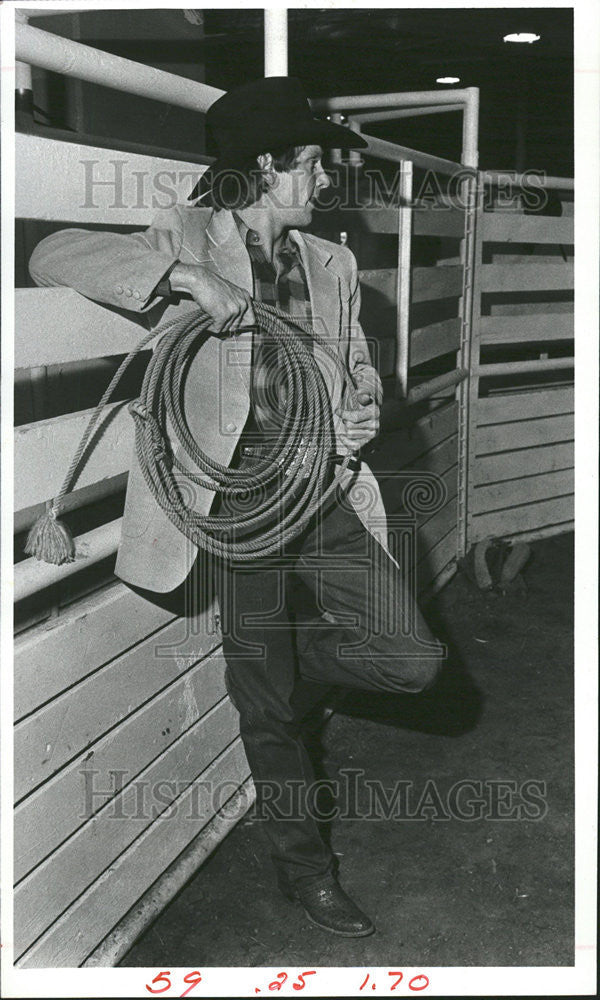 1983 Press Photo Cowboy Roy Cooper - Historic Images