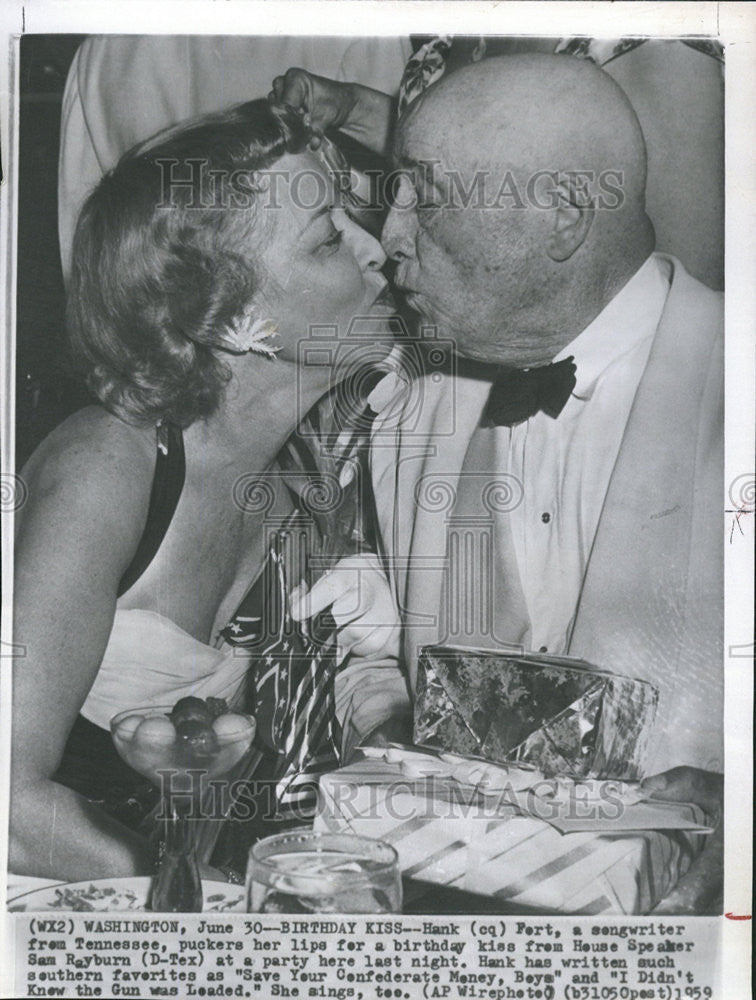 1959 Press Photo Hank Fort Song Writer - Historic Images