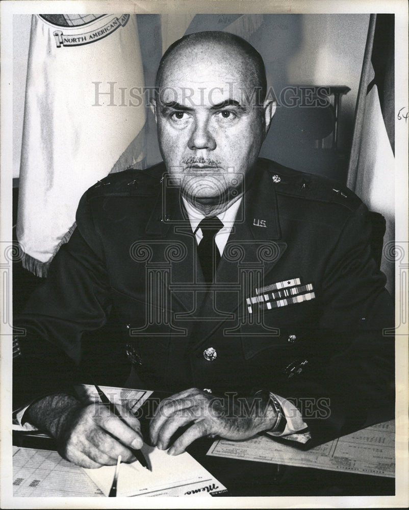 1967 Press Photo Army Maj Gen Ethan Allen Chapman Air Defense Command - Historic Images