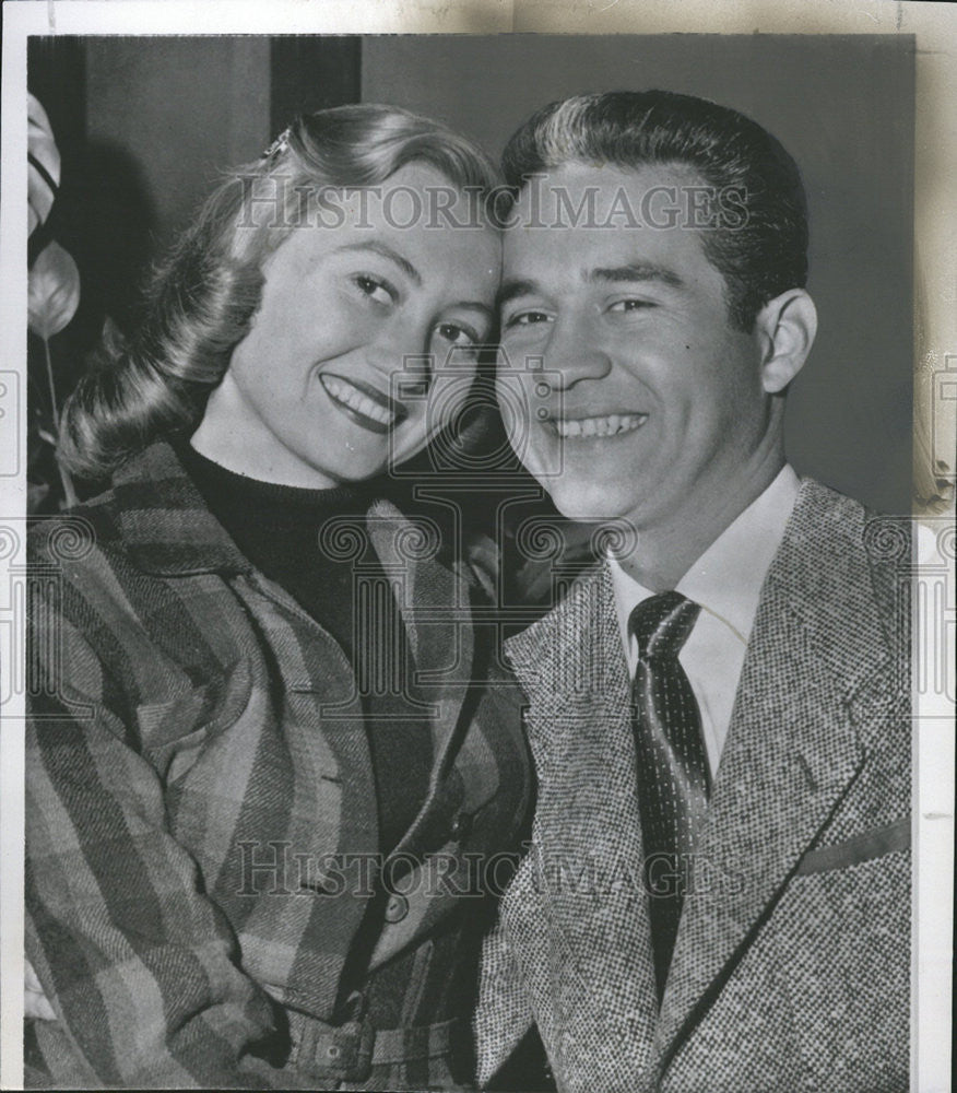 1953 Press Photo Charles Chapman Jr Son Comedian Actress Susan Cook Wedding - Historic Images