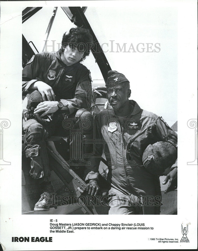 1986 Press Photo Doug Masters Jason Gedrick Chappy Sinclair Louis Gossett Jr - Historic Images