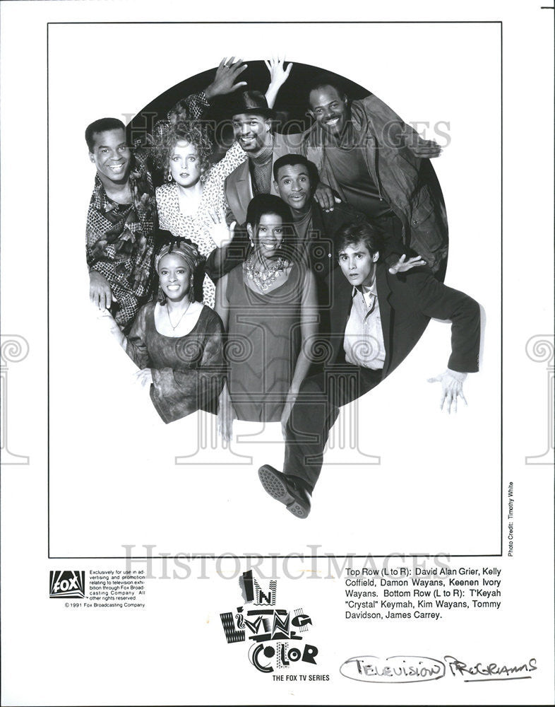 1991 Press Photo In Living Color David Alan Grief Kelly Cotfield Damon Wayans - Historic Images