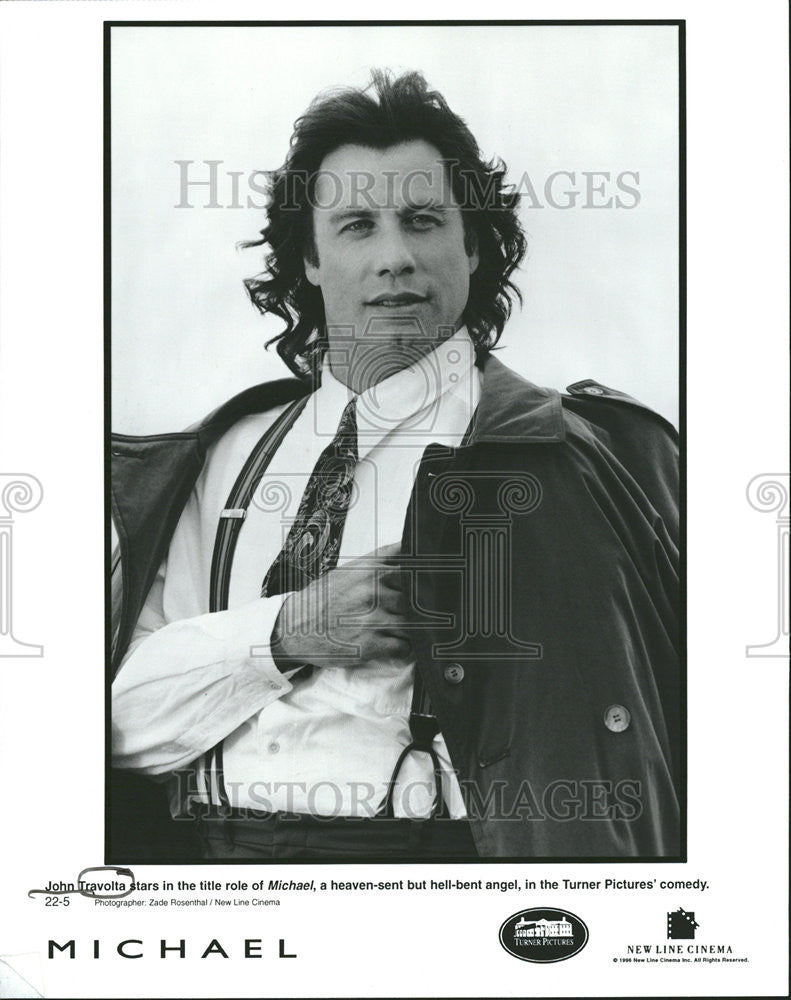 1996 Press Photo John Travolta Stars In Michael - Historic Images