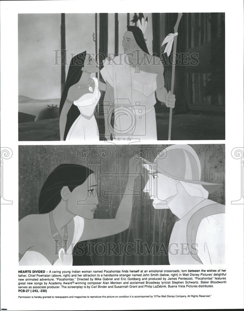 1995 Press Photo Pocahontas Disney animated feature film Million Weekend - Historic Images